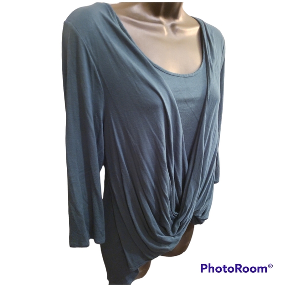 Blouse Jennifer Lopez XL wrap style top - Picture 1 of 5